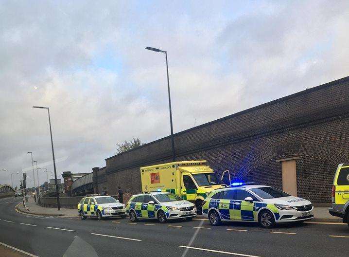 Emergency services at Rochester Bridge