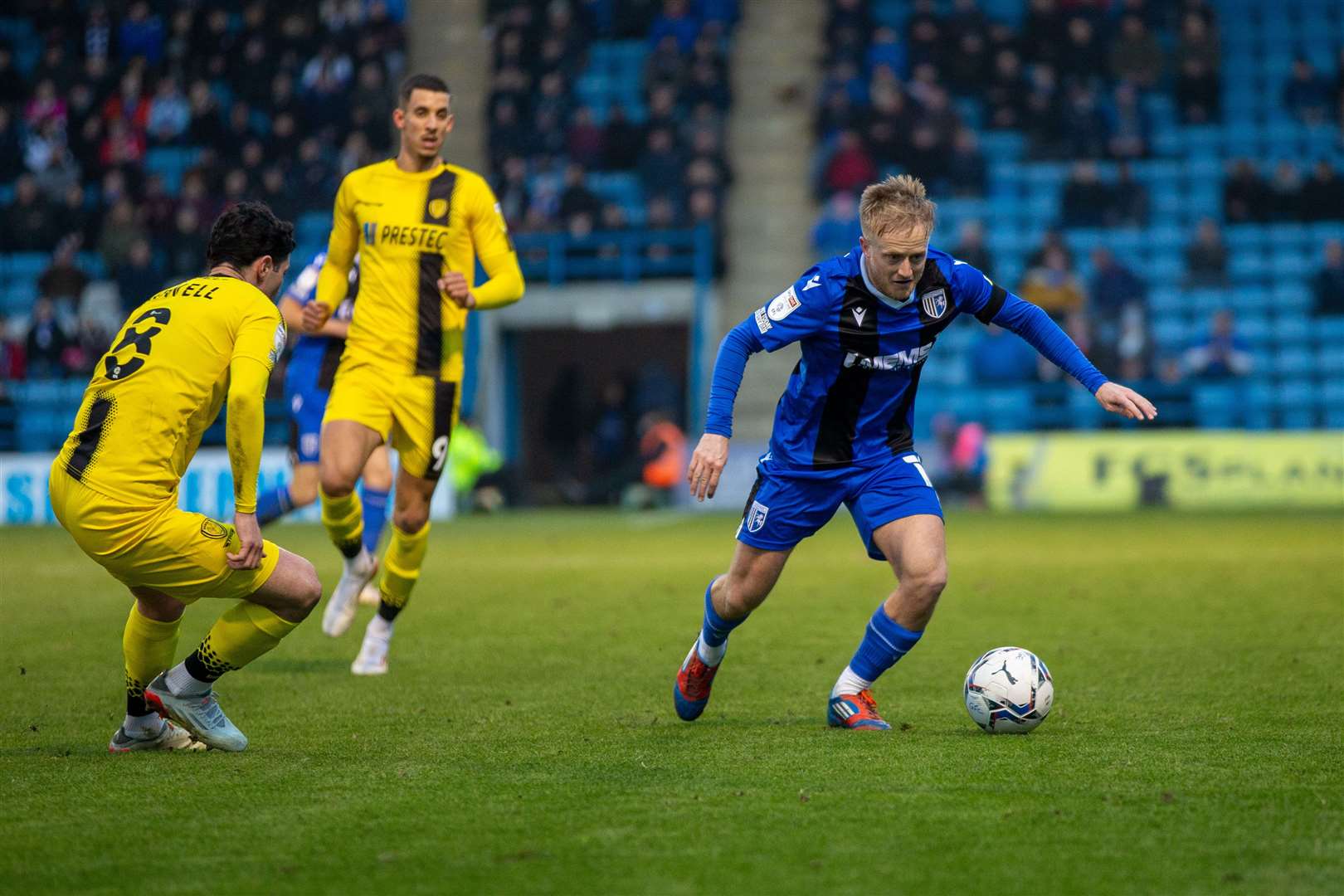 Ben Reeves was handed a rare league start for Gillingham against Burton Albion. Picture: KPI