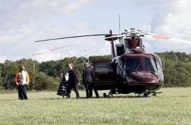 The distinctive claret helicopter at Lydden Hill. Picture: Lydden Hill Race Circuit