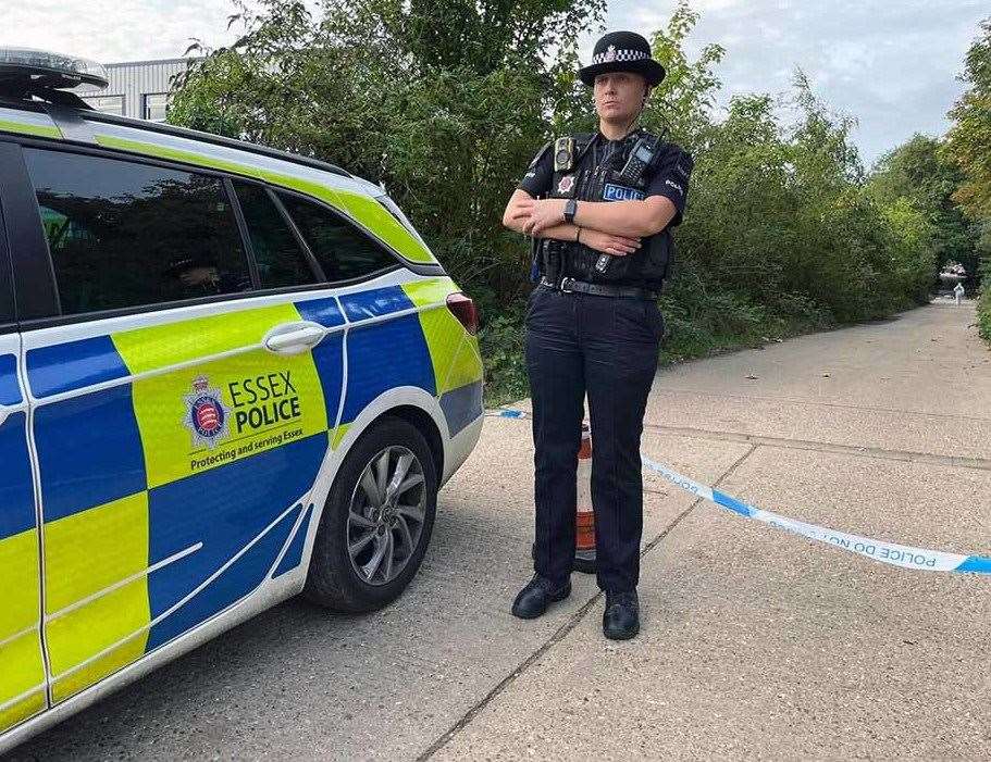 A cordon was put up near Distillery Lane, Colchester. Picture: Essex Police