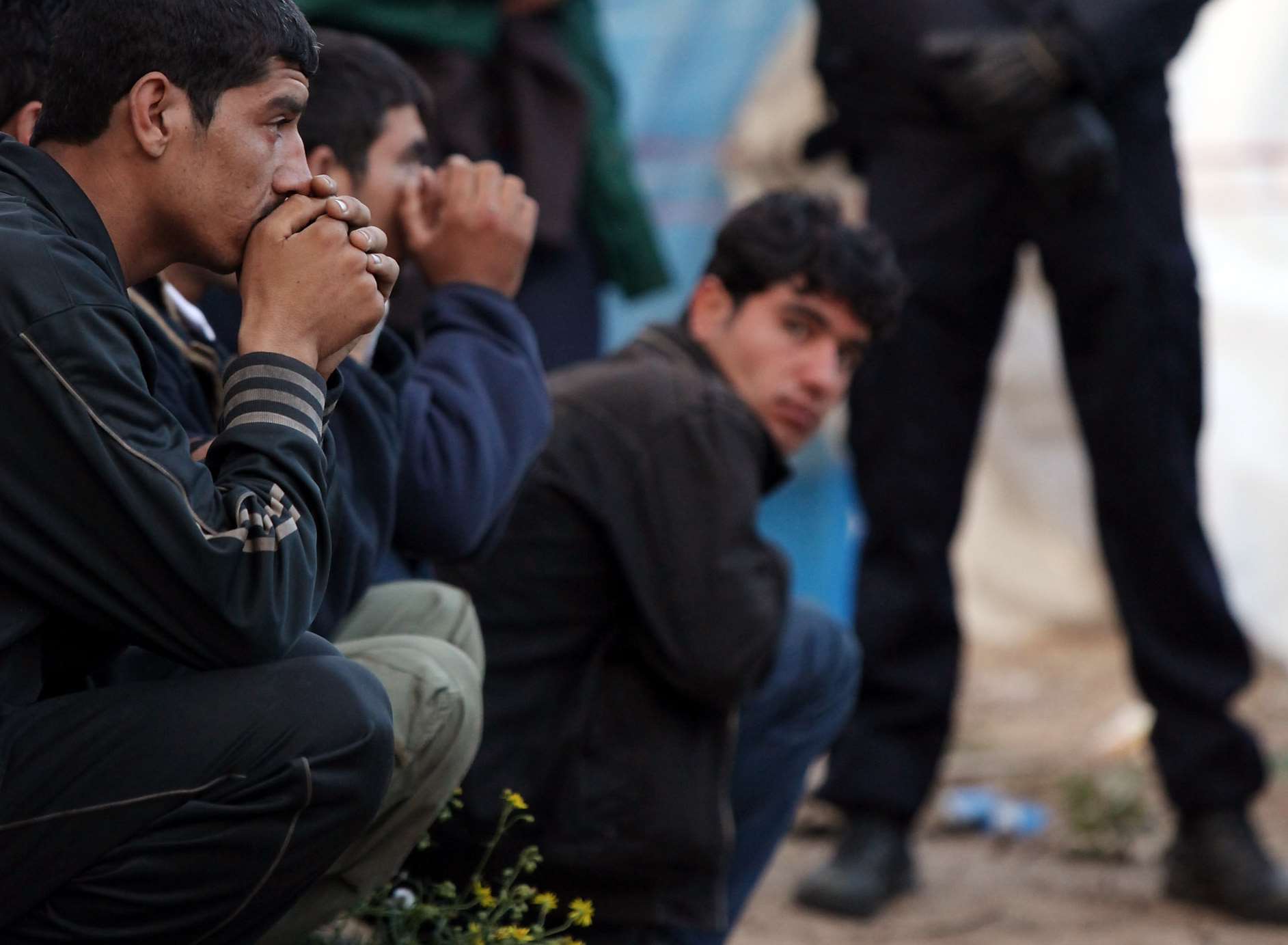 Migrants at Calais. Picture: Oli Scarff/Getty Images