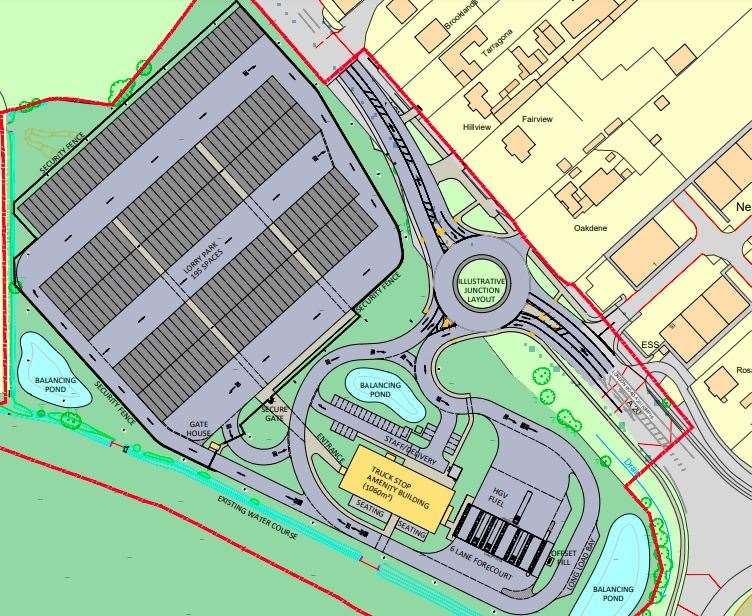 Plans submitted show the proposed layout of the site