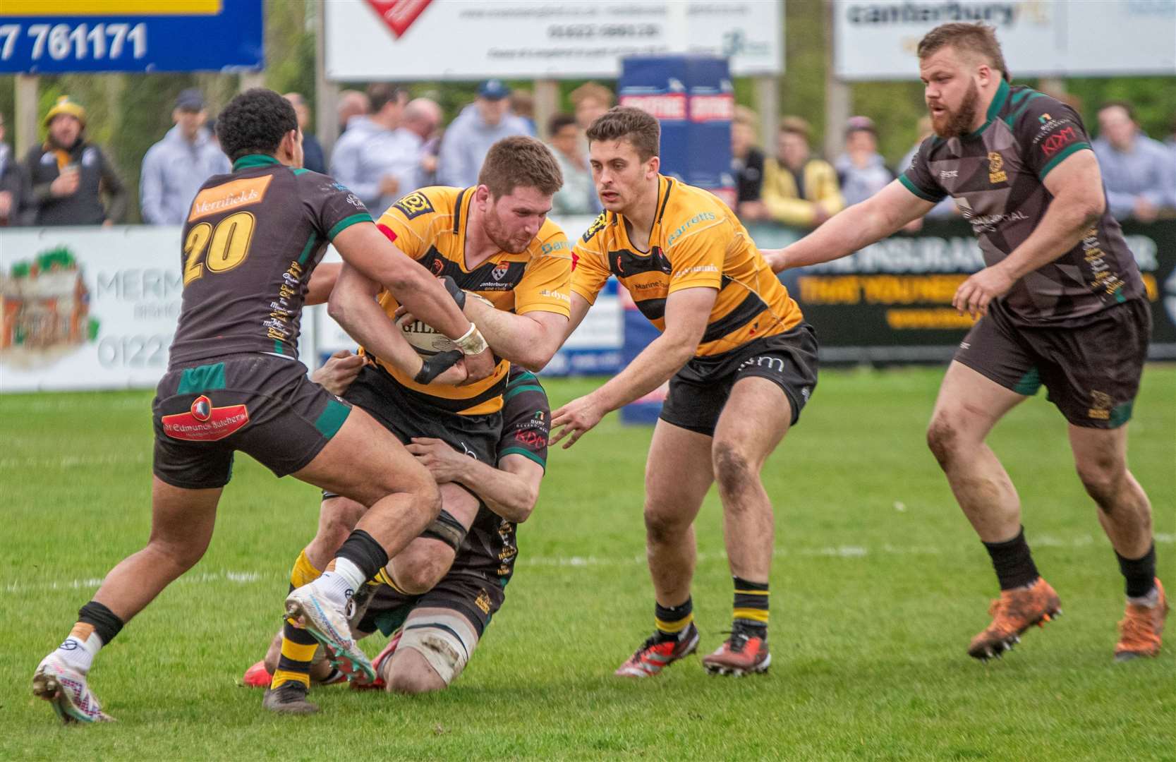 Jamie Stephens battles Bury St Edmunds. Picture: Phillipa Hilton