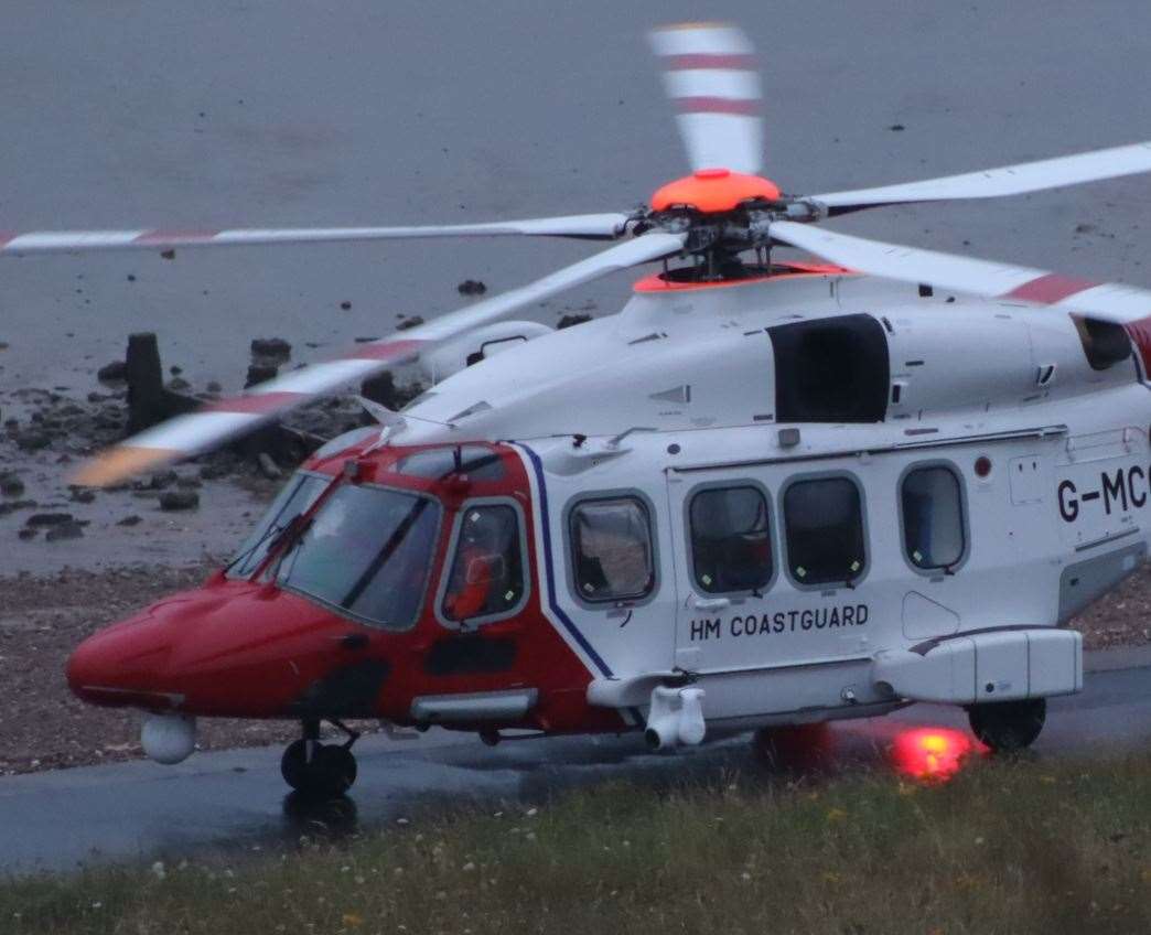 The Coastguard helicopter from Lydd on Romney Marsh is involved in the search. Stock picture