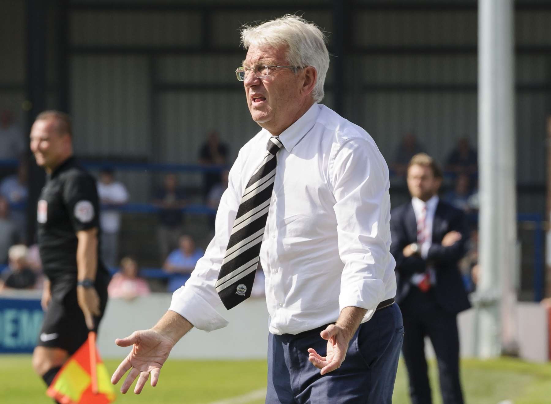 Chris Kinnear watches on during Dover's 1-1 draw with Ebbsfleet Picture: Andy Payton