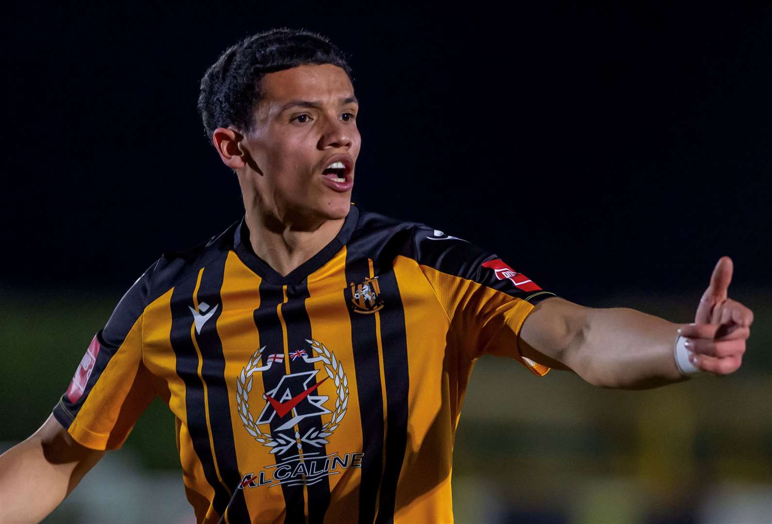 Folkestone midfielder Eddie Allsopp - on target against Horsham on Saturday. Picture: Ian Scammell