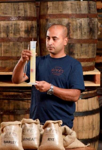 Copper Rivet's head distiller Abhi Banik. Picture: Copper Rivet.