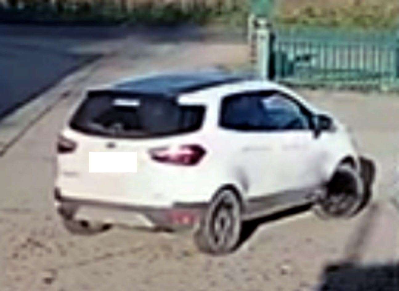 Police have released a CCTV image of a white Ford Ecosport believed to be linked to the incident