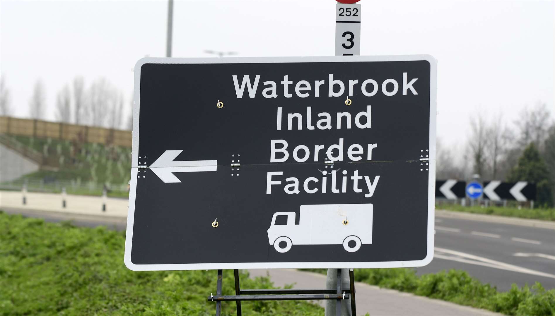 Waterbrook is being used while contractors finish the nearby Sevington lorry park. Picture: Barry Goodwin