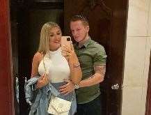 Georgia Haynes and her boyfriend Bradley on holiday in Corfu amid the passport ordeal which threatened her coming home. Picture: Georgia Haynes