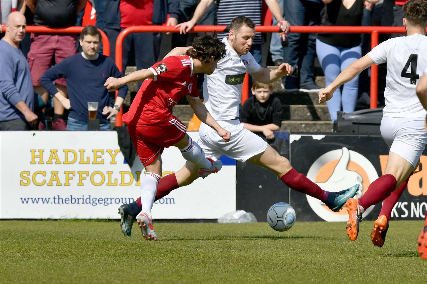 Bradley Goldberg puts Welling ahead against Chelmsford. Picture: Keith Gillard (8874700)