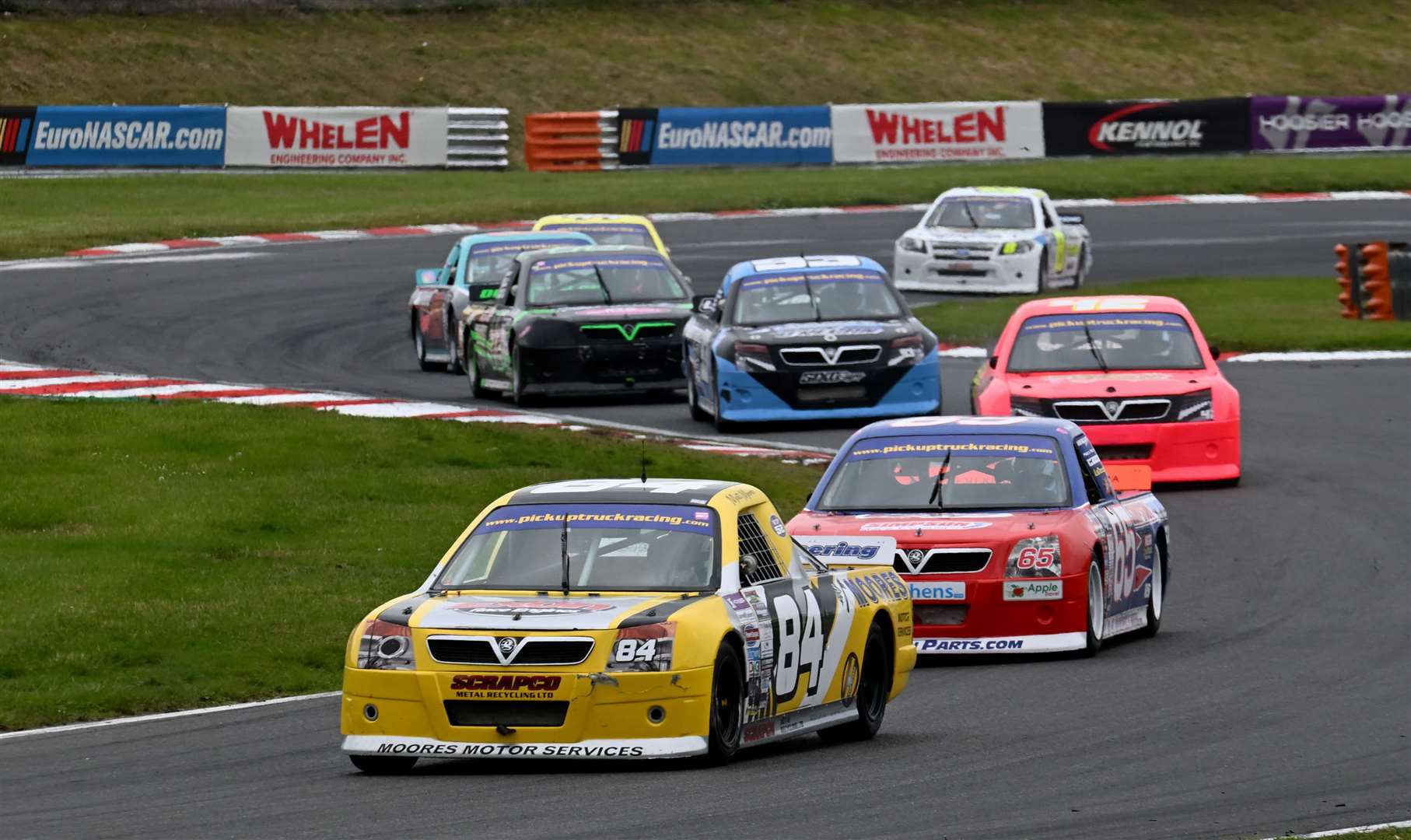 Matt Moore, from West Kingsdown, finished seventh, 10th and 12th in the three Pickup Truck Racing Championship contests. Picture: Simon Hildrew