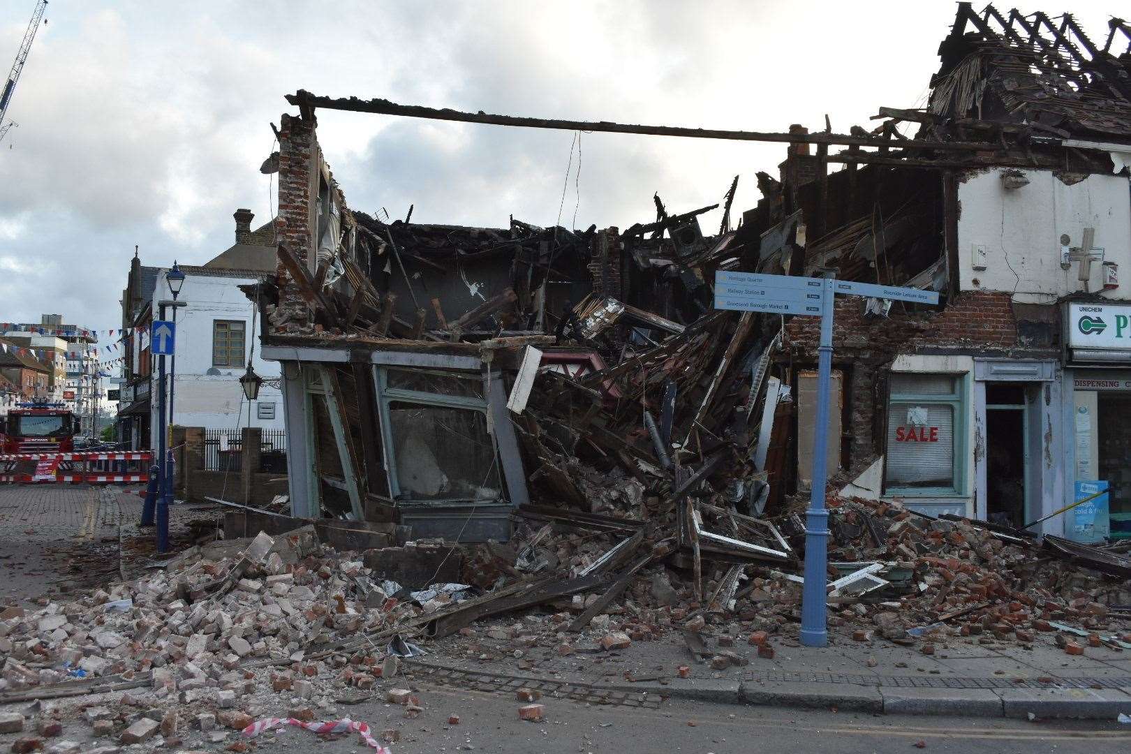 The remains of the old New Inn in Queen Street