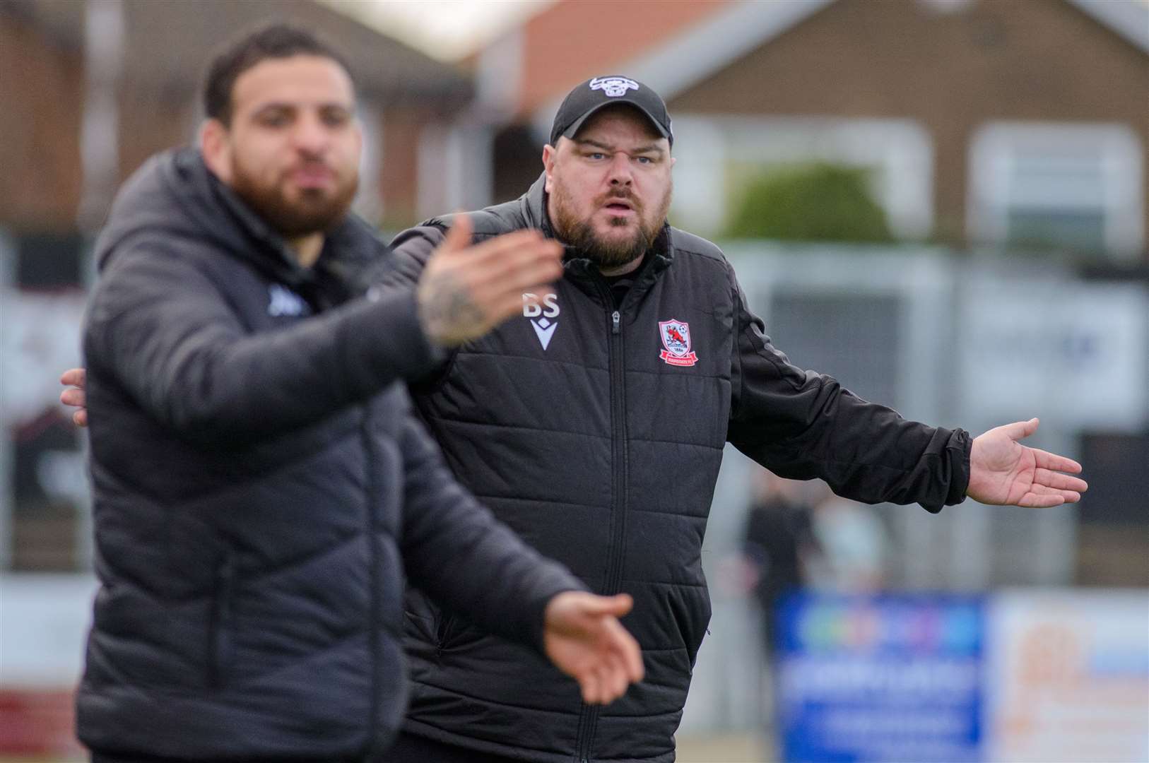 Ramsgate boss Ben Smith, right. Picture: Stuart Watson