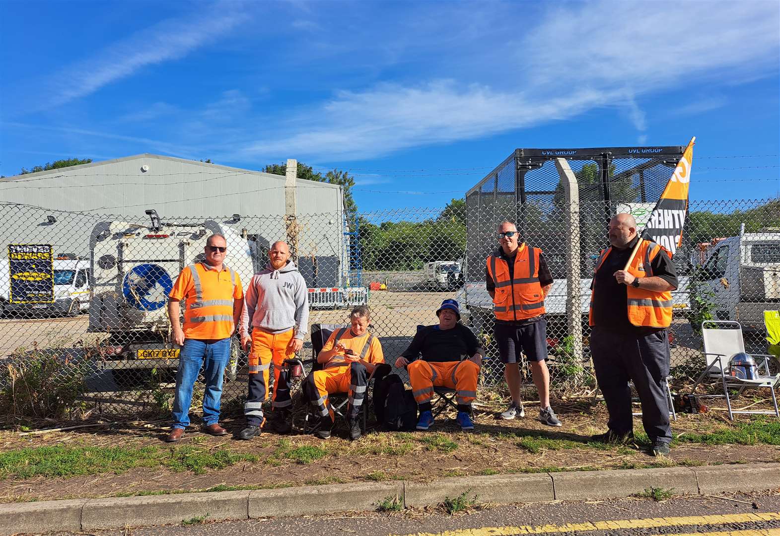 Canenco workers on the picket line in Wincheap, Canterbury