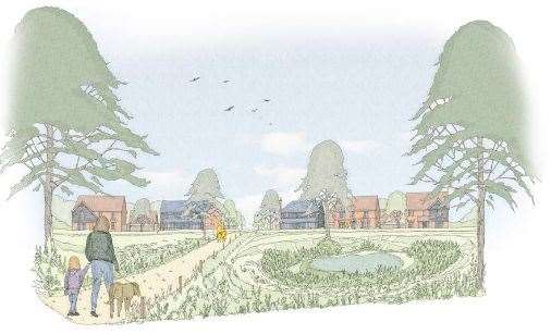 An artist's impression of how the planned development off Front Road, Woodchurch will look. Picture: Cala Homes