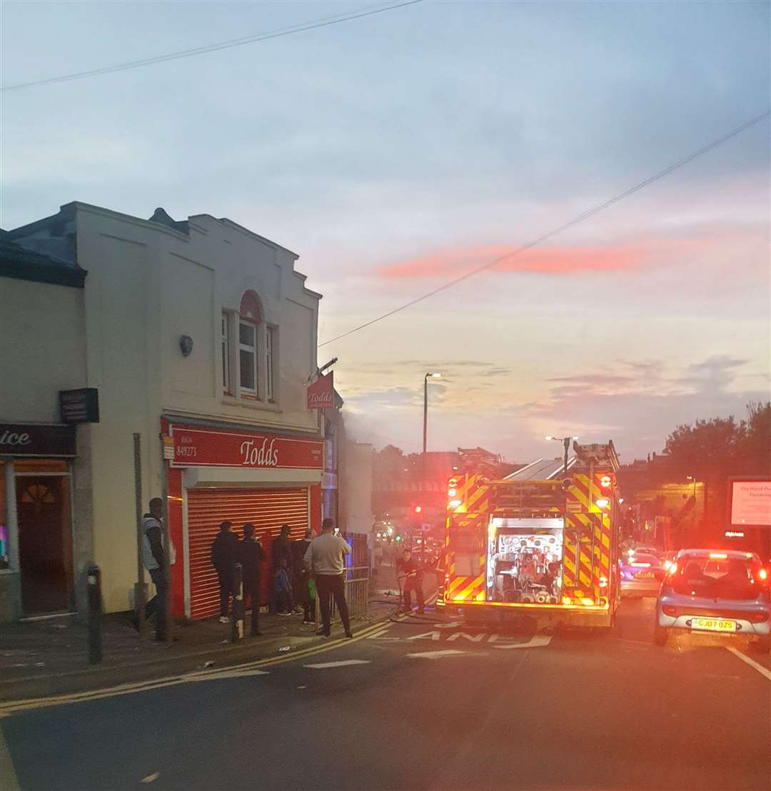 Fire crews were called to a kitchen fire in Chatham Hill, Chatham. Picture: Rachel Evans