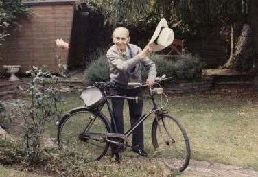 Peter Cushing was a familiar sight on his bike in Whitstable