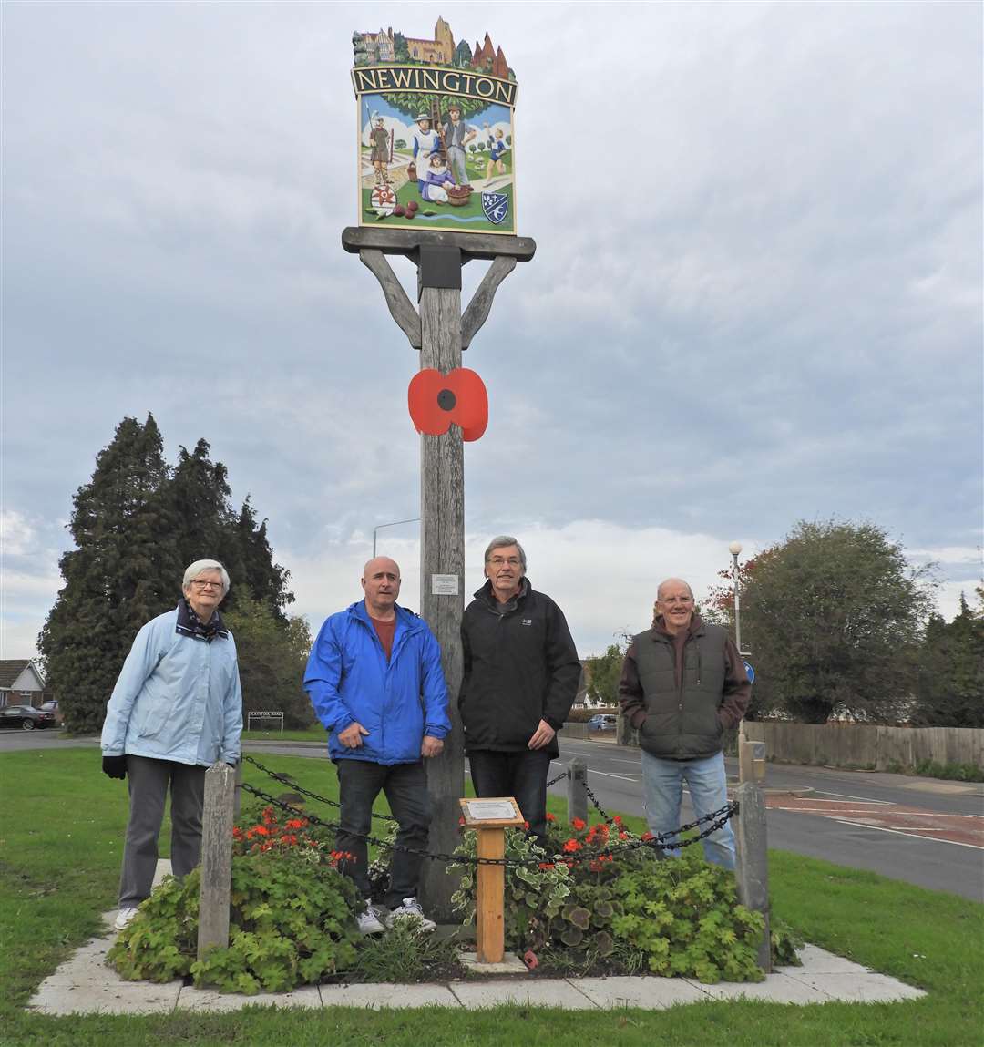 Newington History Group members Thelma Dudley, Dean Coles, Richard Thompstone and Graham Dudley