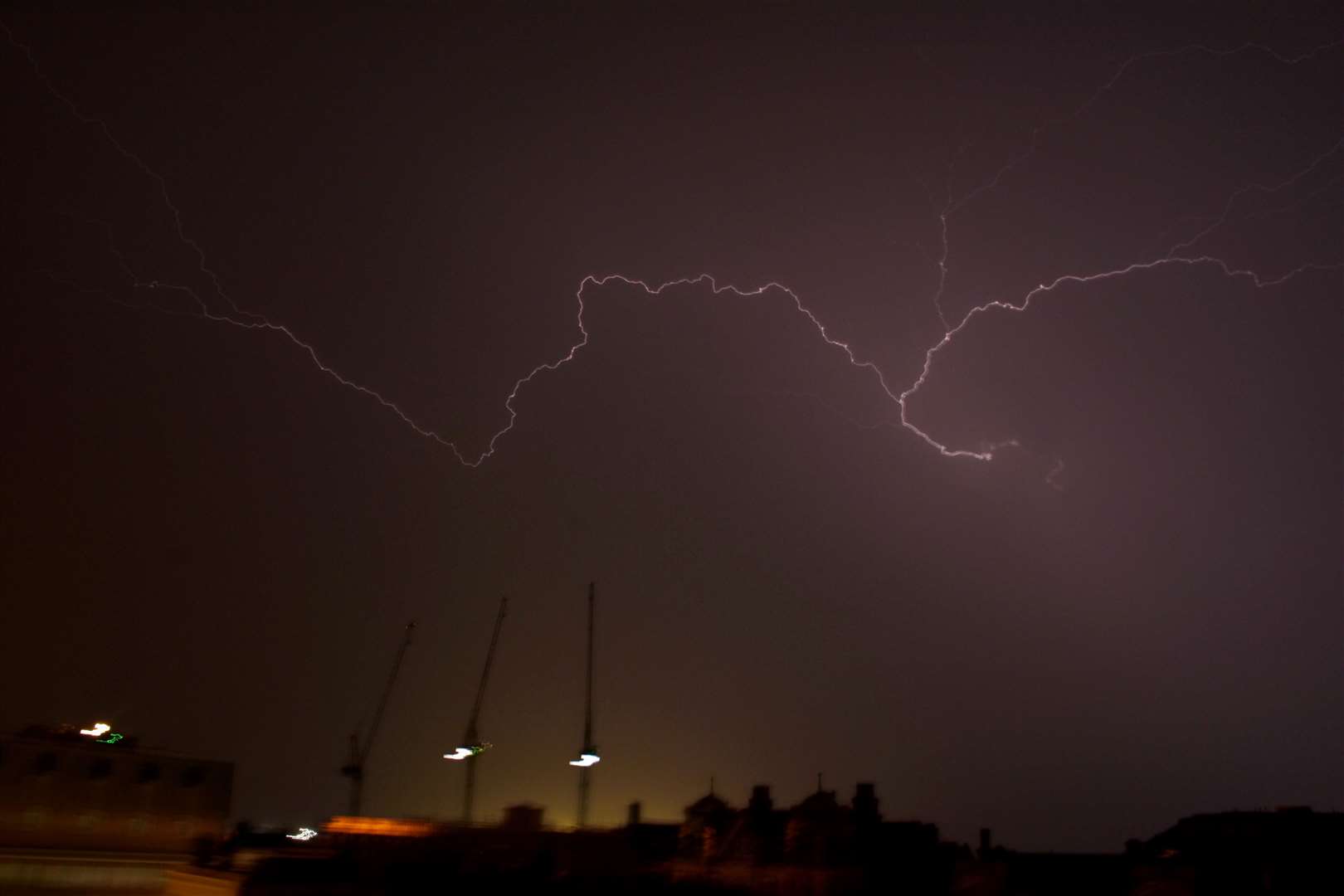 Lightning over Gravesend. Picture: Jason Arthur