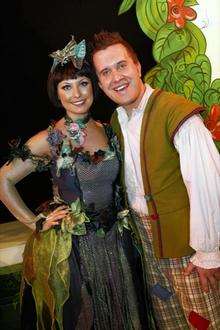 Panto stars Emma Barton and Phil Gallagher