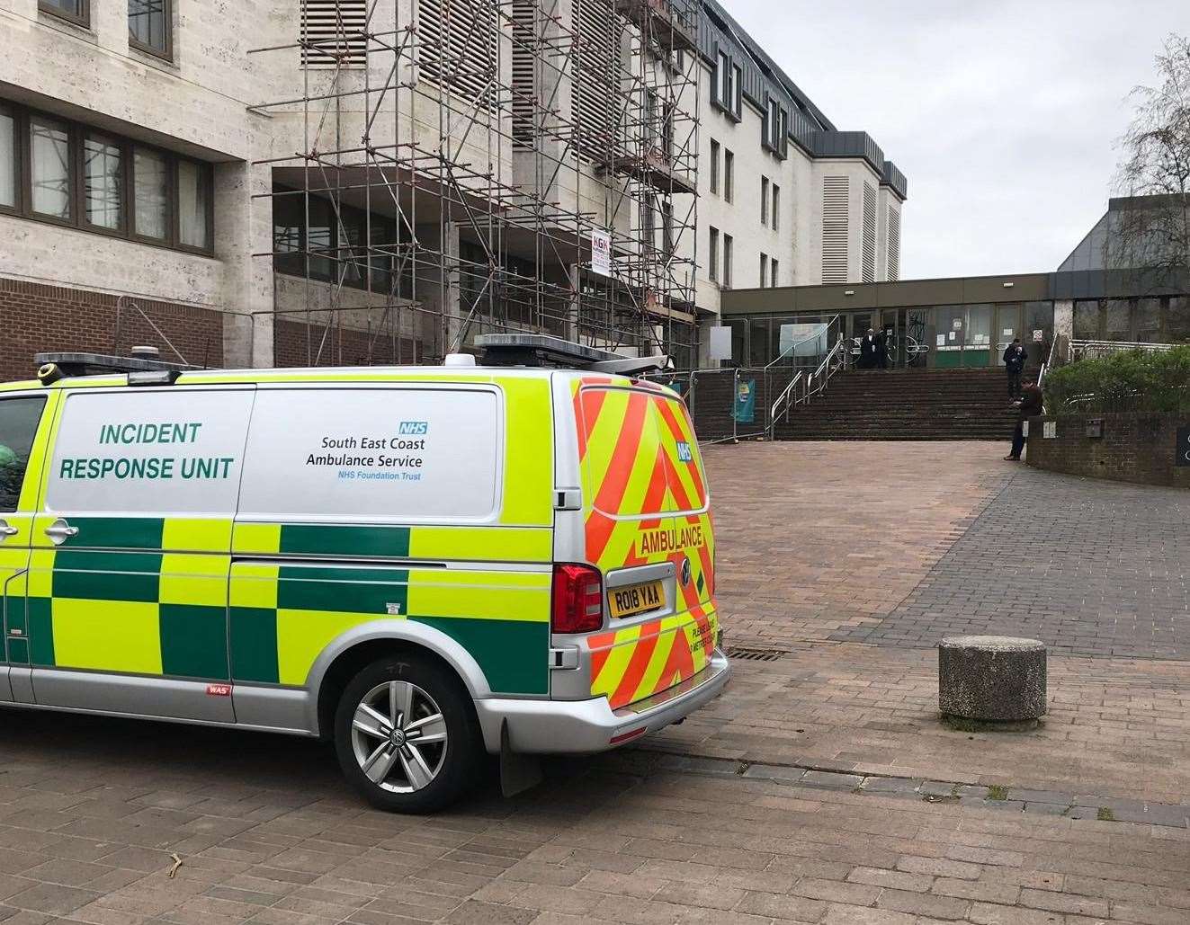 Ambulance crews were sent to the court