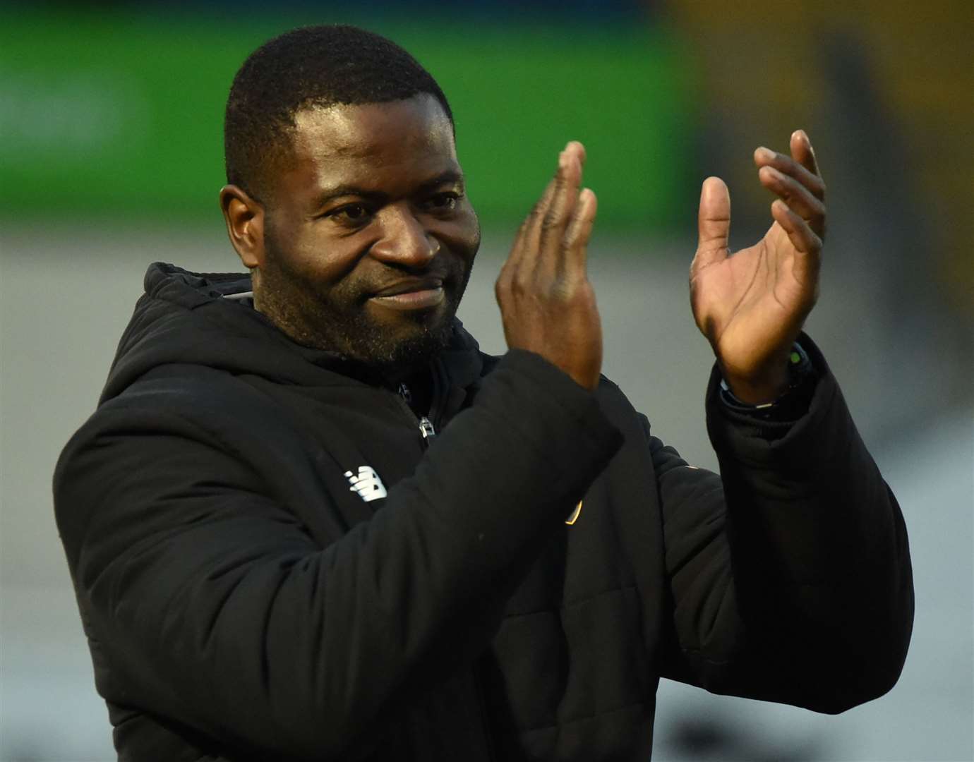 Maidstone United caretaker boss George Elokobi. Picture: Steve Terrell