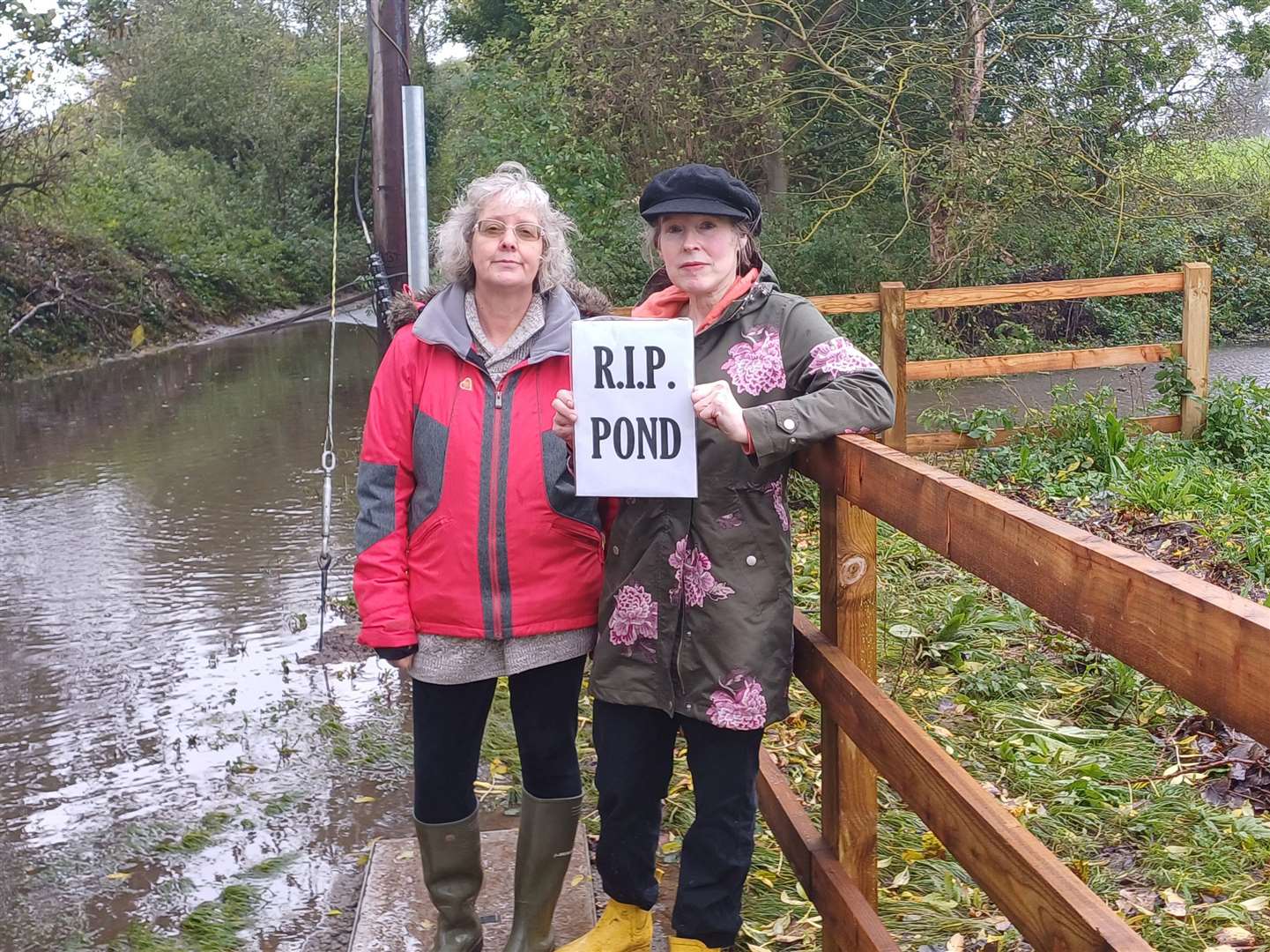 Campaigner Carol Goatham, left, and parish councillor Sarah Moakes