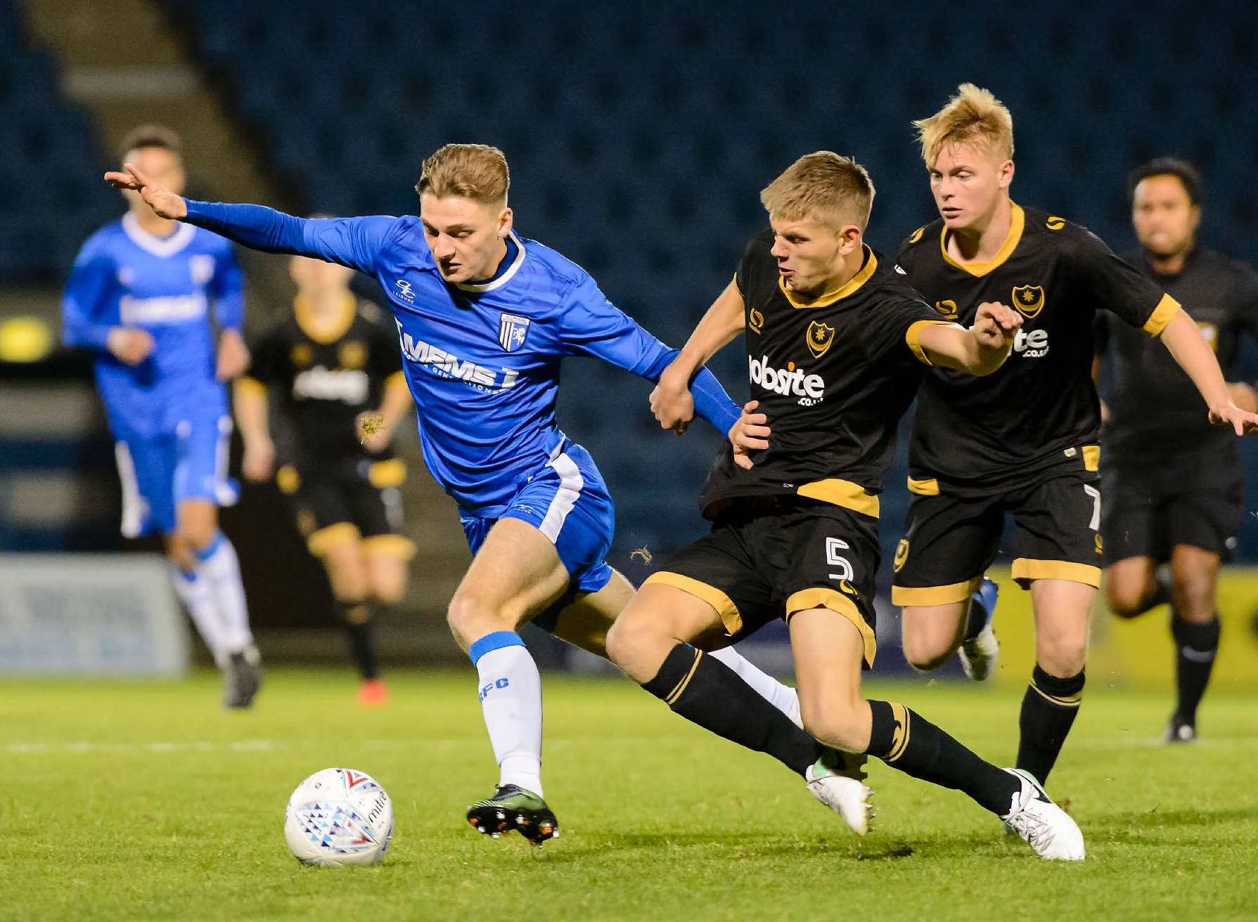 Gillingham in action against Portsmouth in the FA Youth Cup Picture: Andy Payton