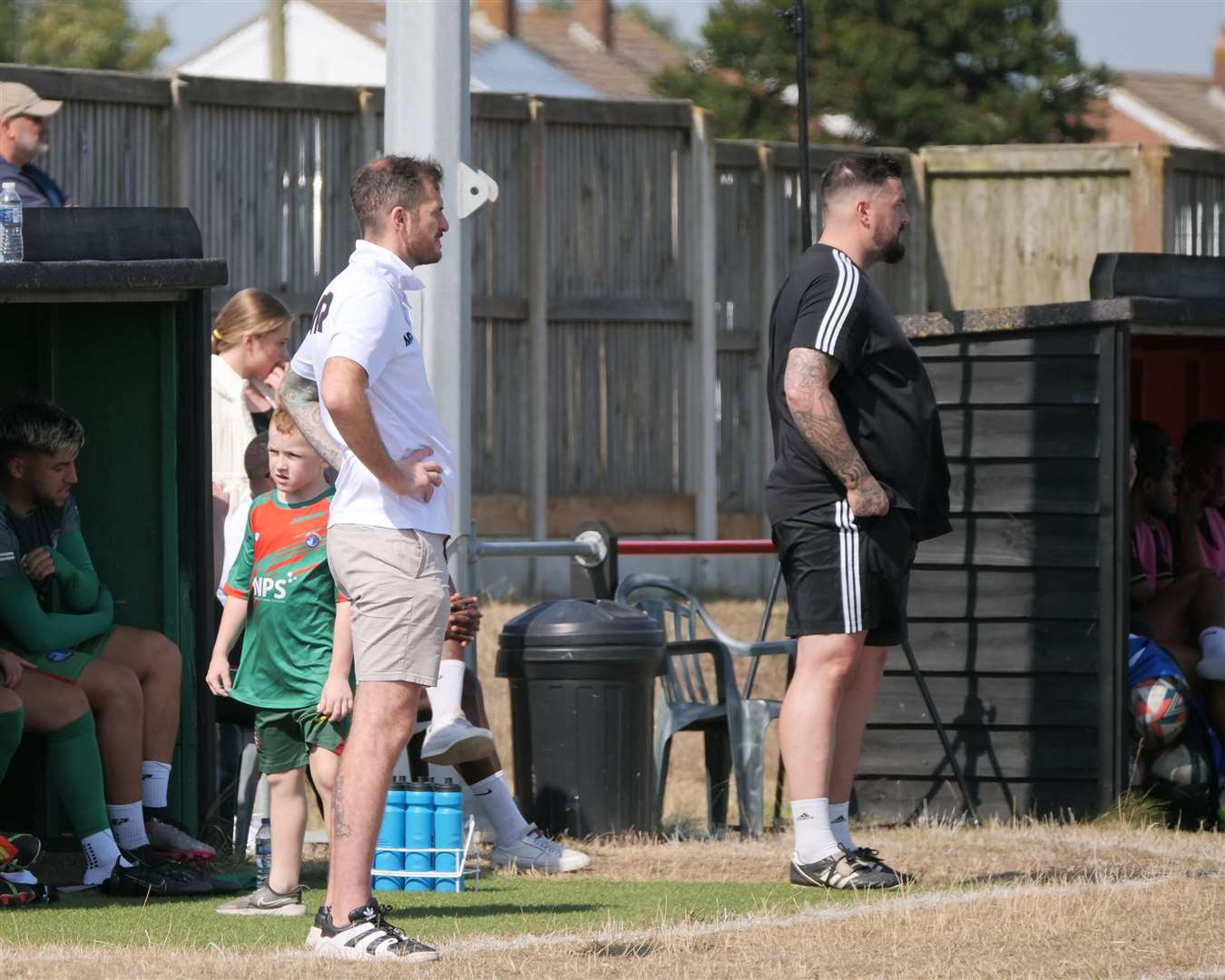 Lydd interim boss Ryan Smith, left, with assistant coach Will Graham. Picture: John Botten