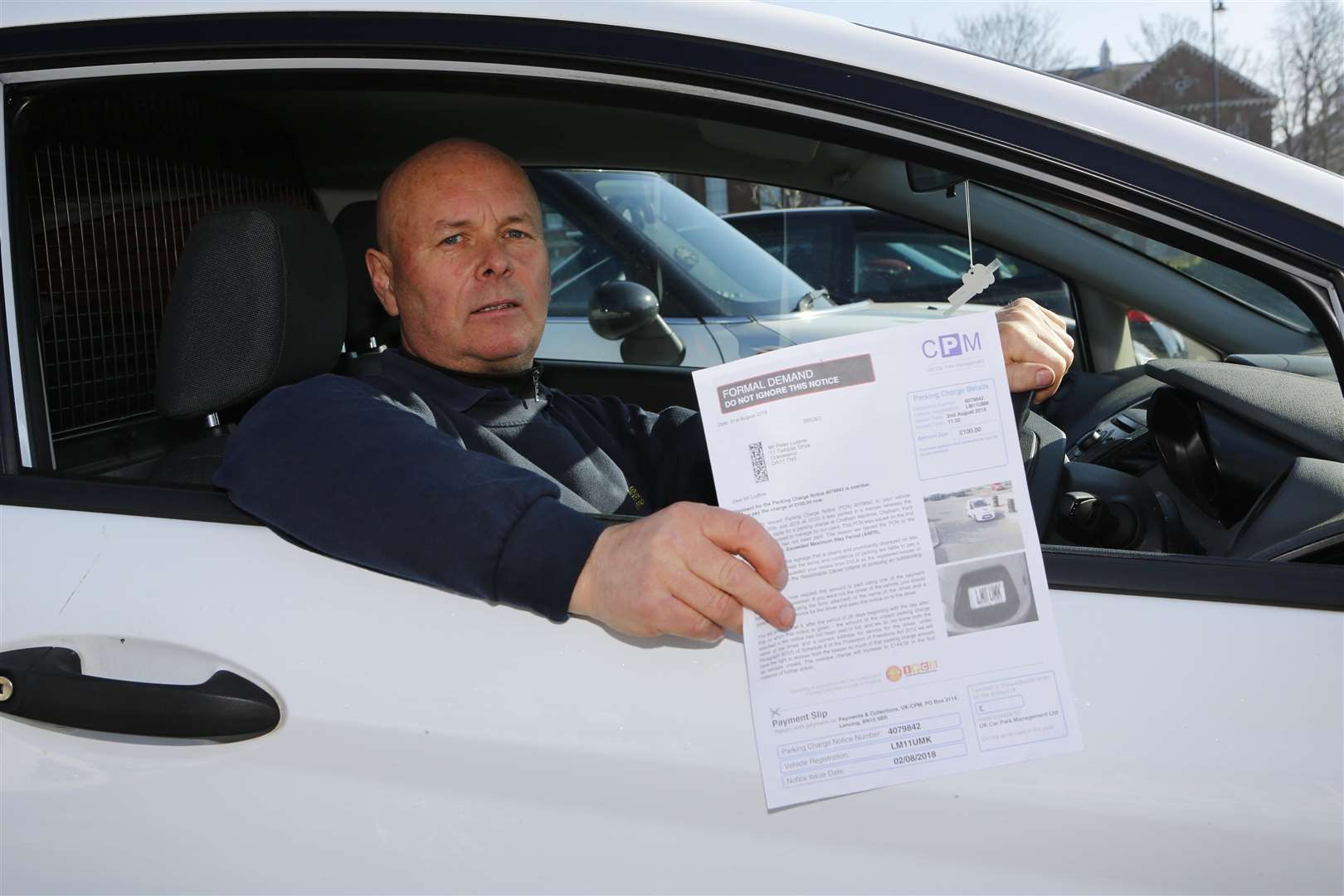 Peter Ludlow is being threatened with legal action after not paying a parking fine, which he says was wrongly issued. Picture: Andy Jones