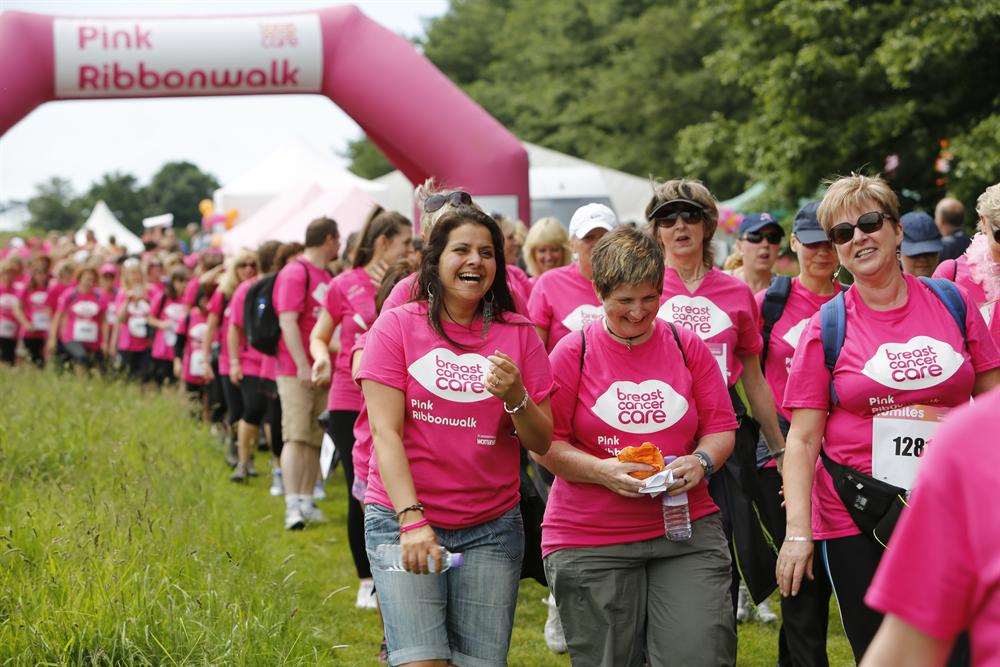 Nina Wadia joined walkers on the Ribbonwalk last year