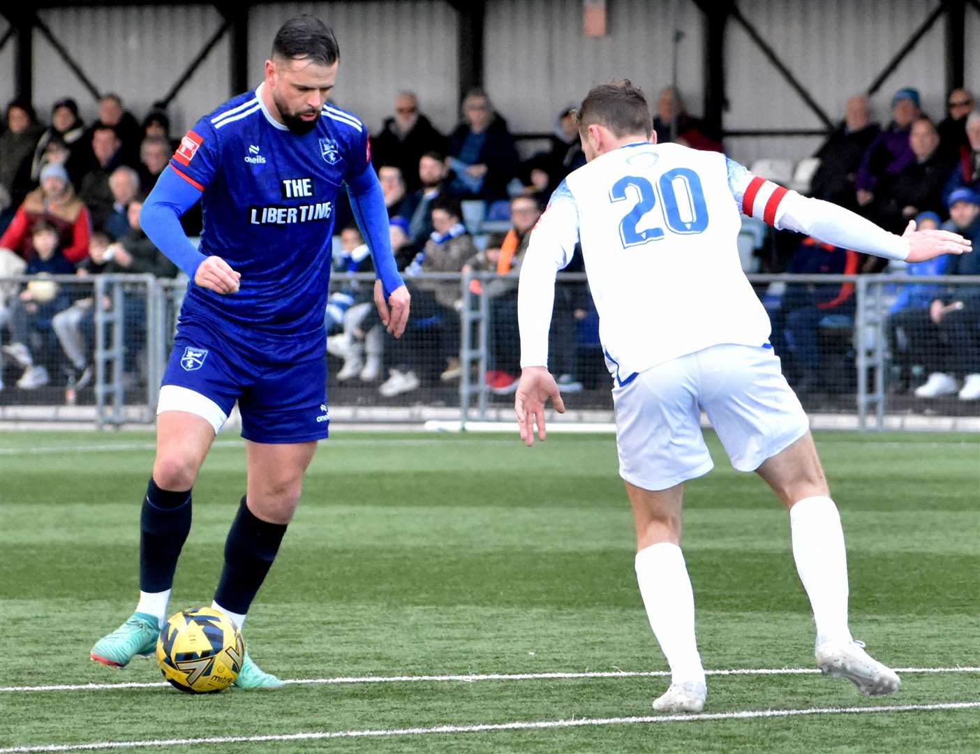 Margate's Ben Greenhalgh - bagged a brace in their weekend 3-1 win. Picture: Randolph File