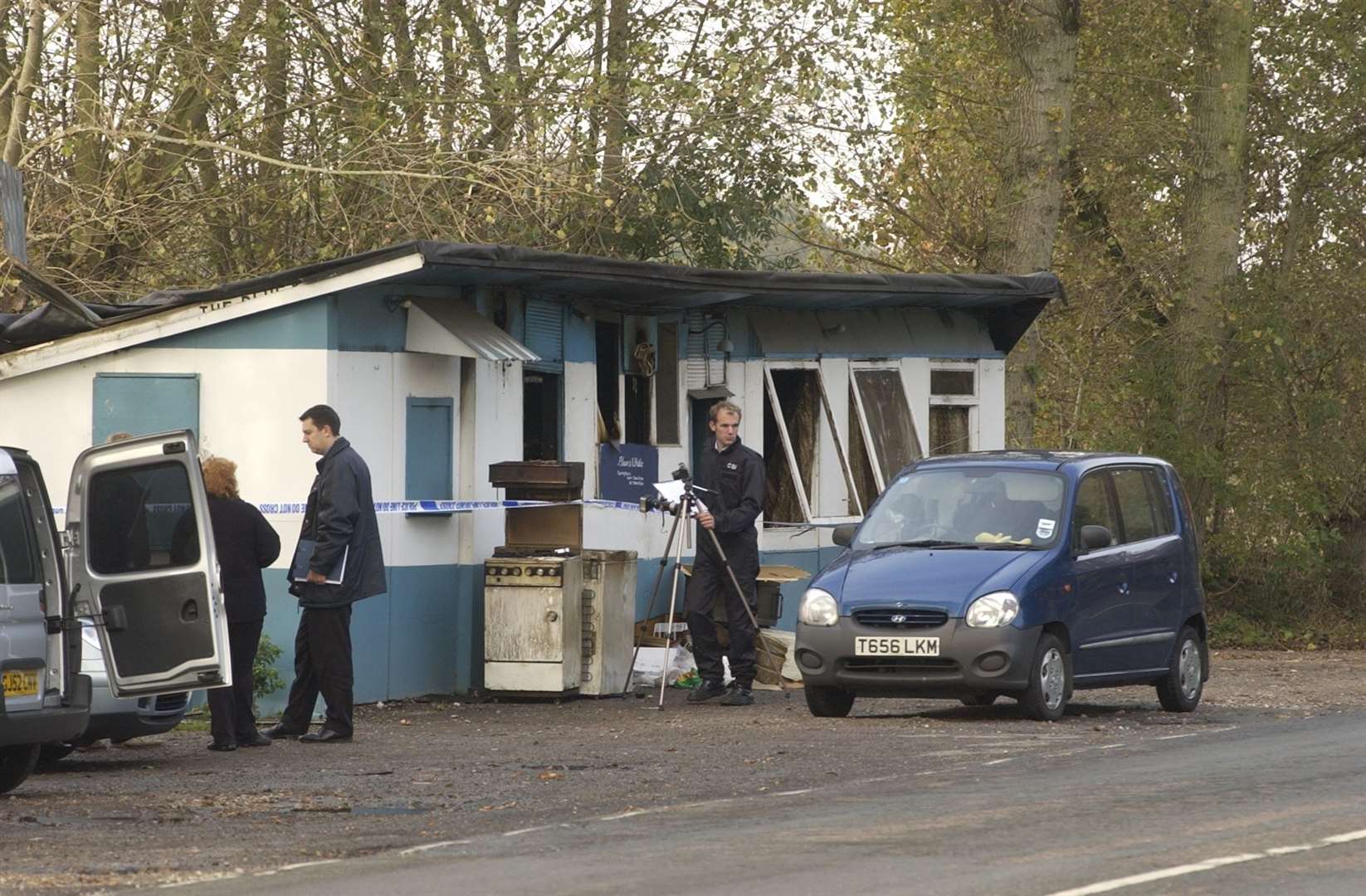 A fire destroyed the cafe in October 2003. Picture: Dave Downey