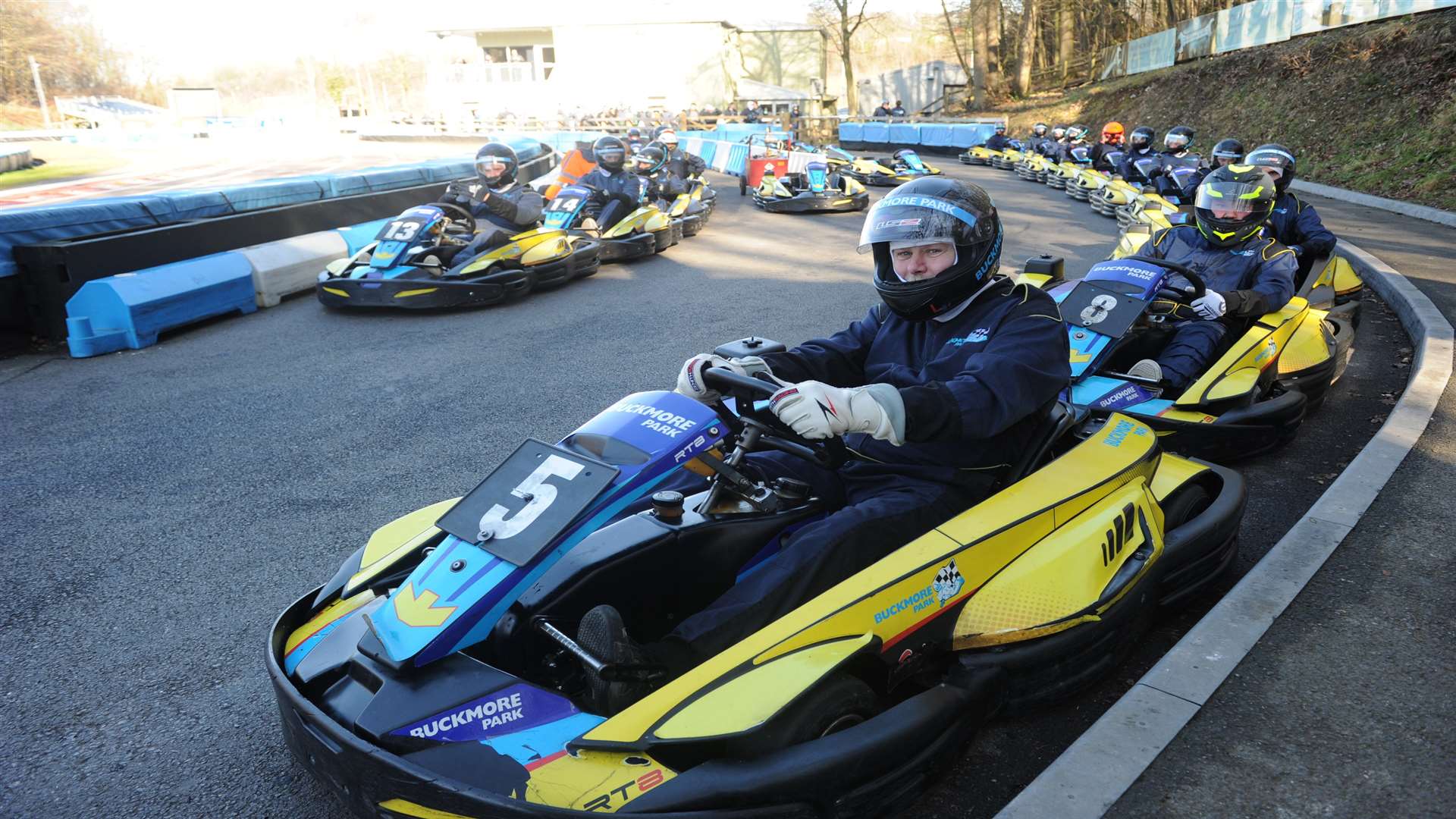 Teams prepare to head out for the practice session. Picture: Steve Crispe