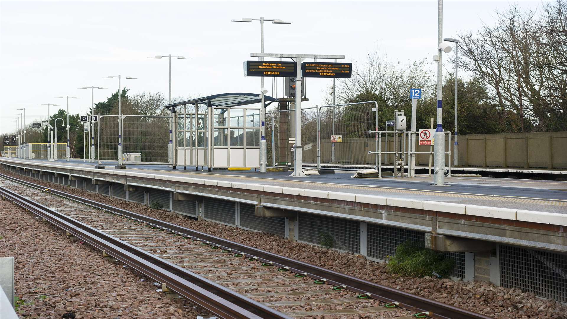 The youth was seen brandishing the gun at Rainham station