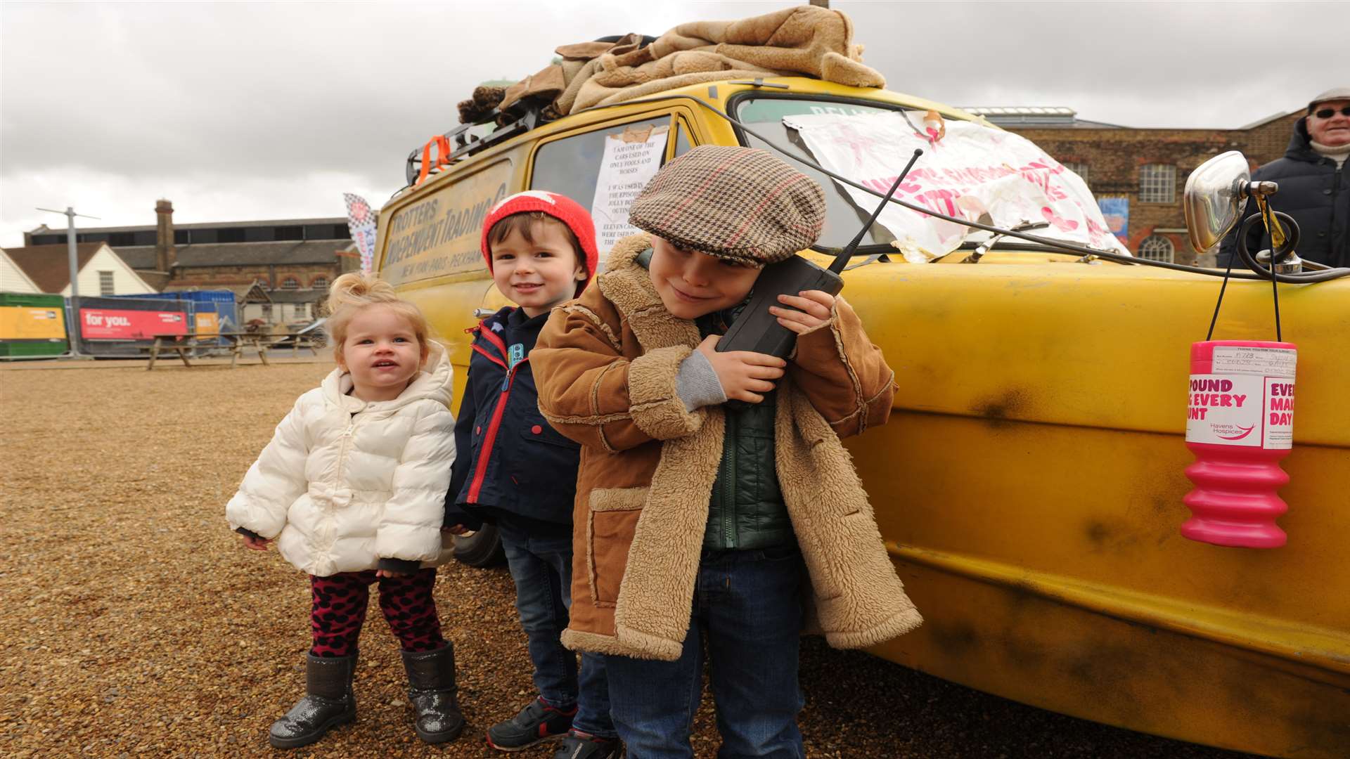 Even a mini Del Boy popped into the Dockyard to entertain the crowds