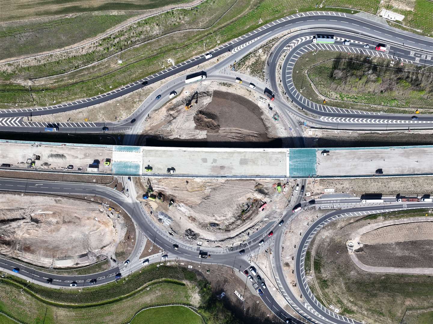 Progress on the Stockbury Flyover in April 2024. Picture: Phil Drew