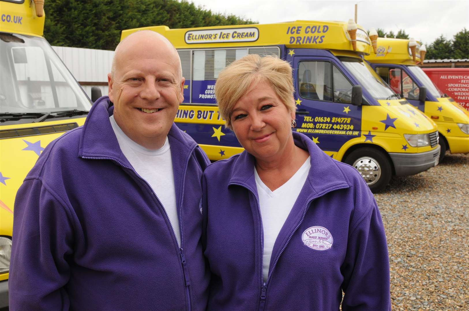 Mark and Diane Ellinor run Ellinor's Ice Creams, based in Rainham. Picture: Steve Crispe