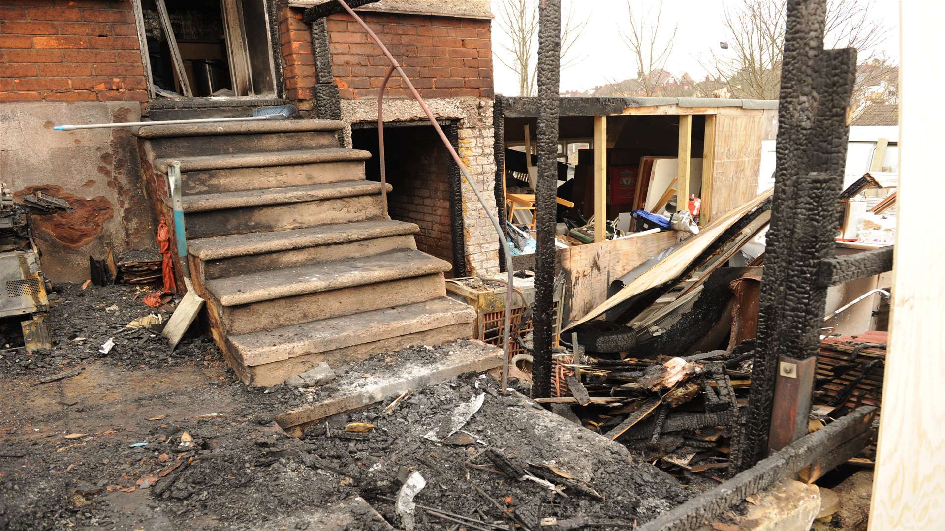 The fire-hit property in Rochester Street, Chatham