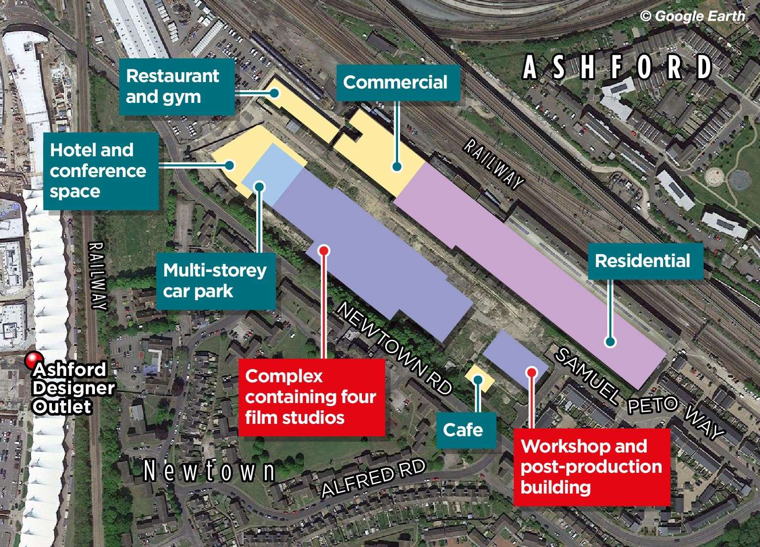 A map of how the Newtown site will look