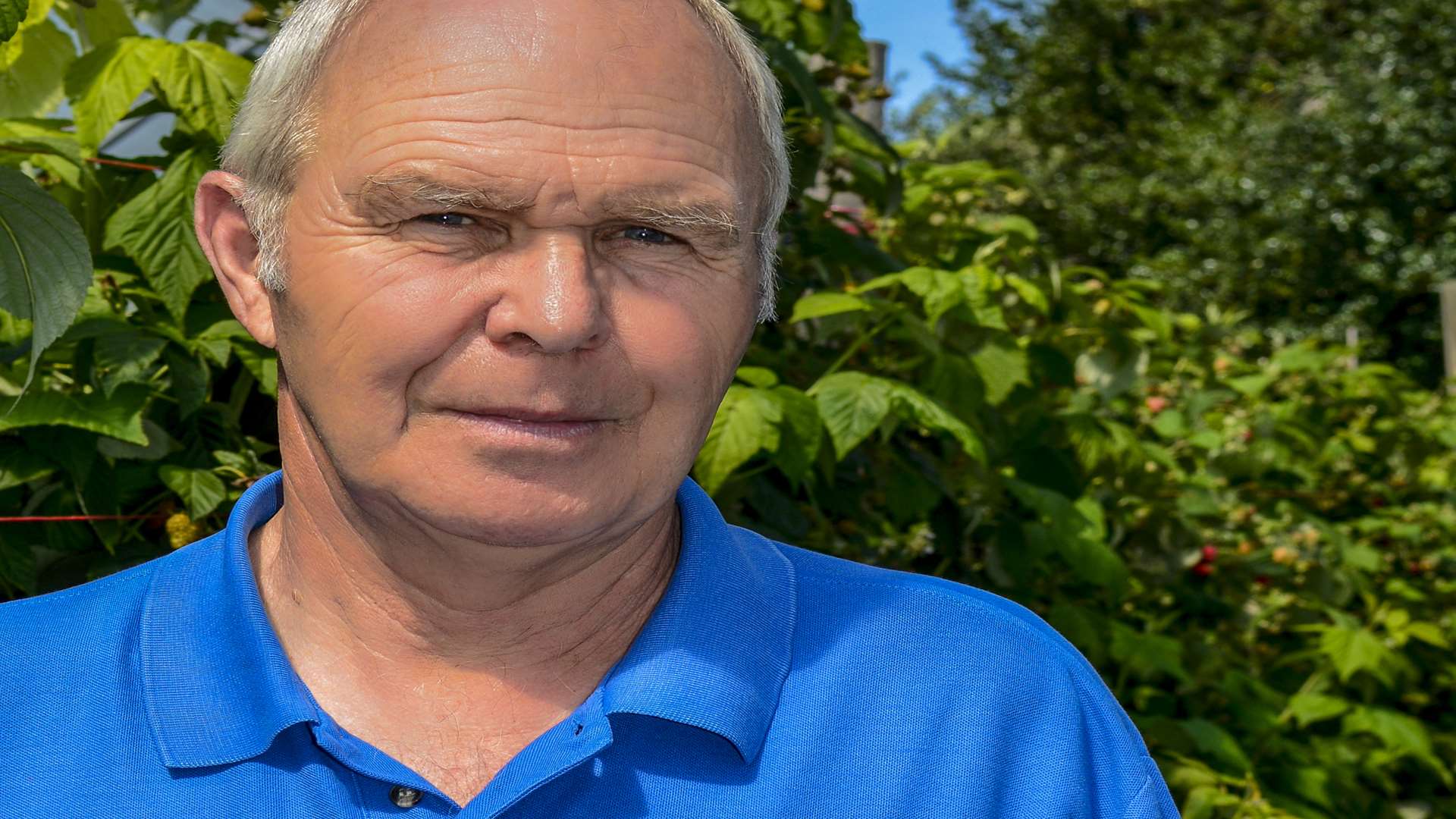 Peter Vinson has produced a raspberry double the size of the normal fruit