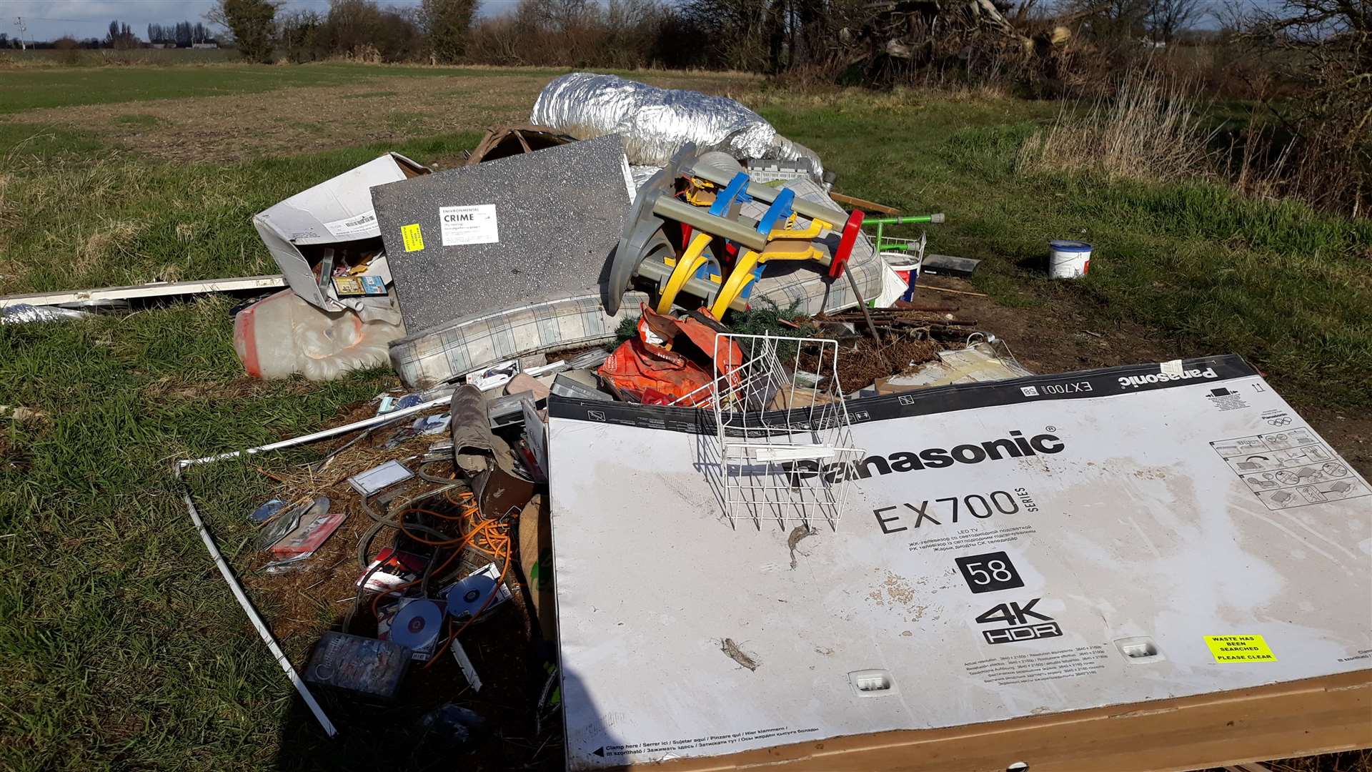 The fly-tip in Tickners Lane Brenzett (7362084)