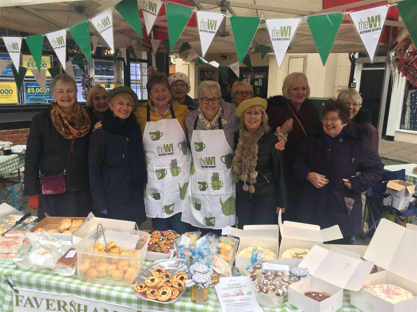 Faversham Gunpowder WI team at their market stall