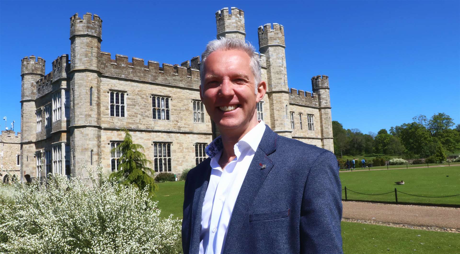 Composer Tom Hodge at the castle