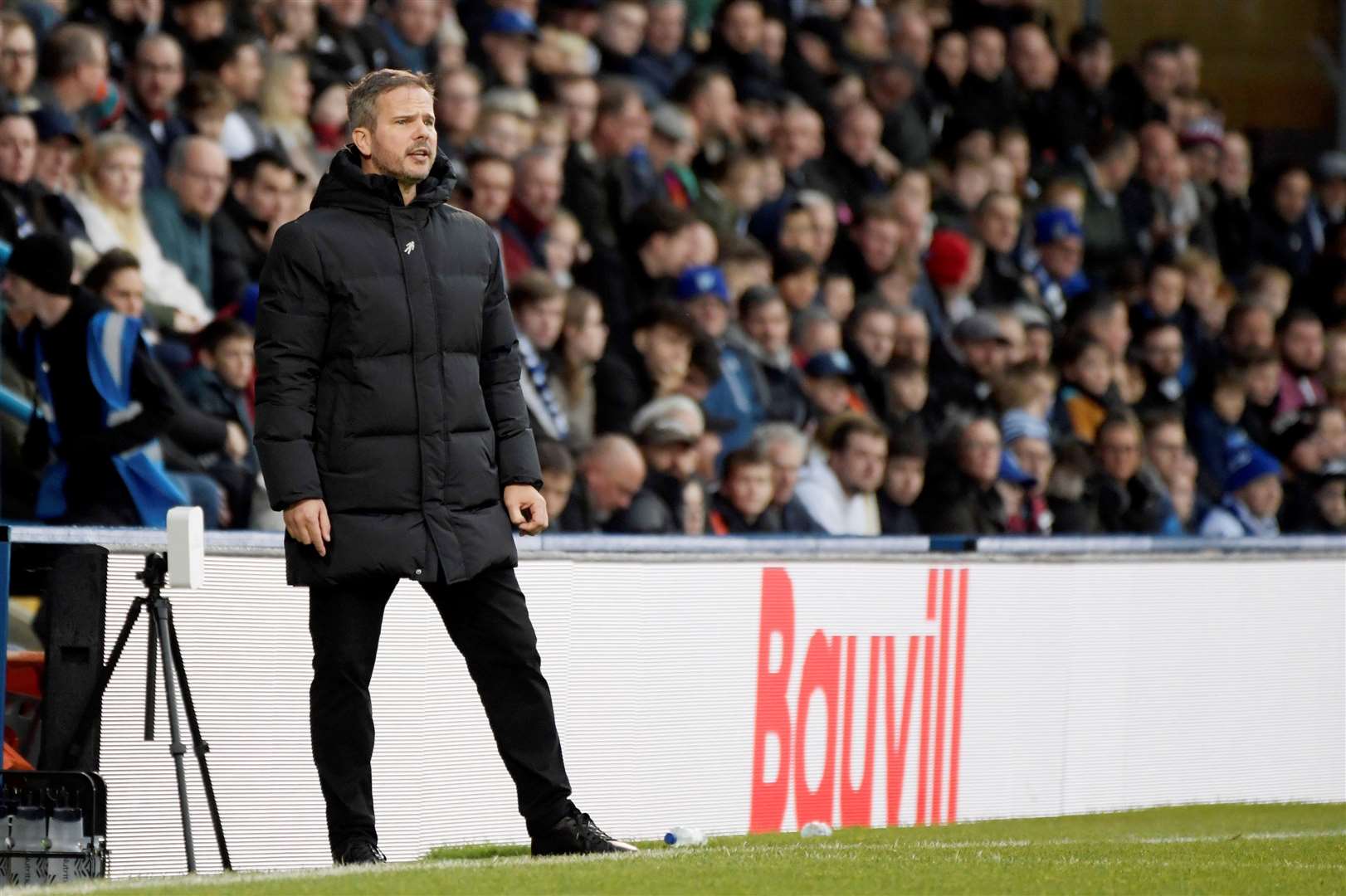 Gillingham head coach Stephen Clemence at Priestfield on Saturday for his first home league game in charge Picture: Barry Goodwin