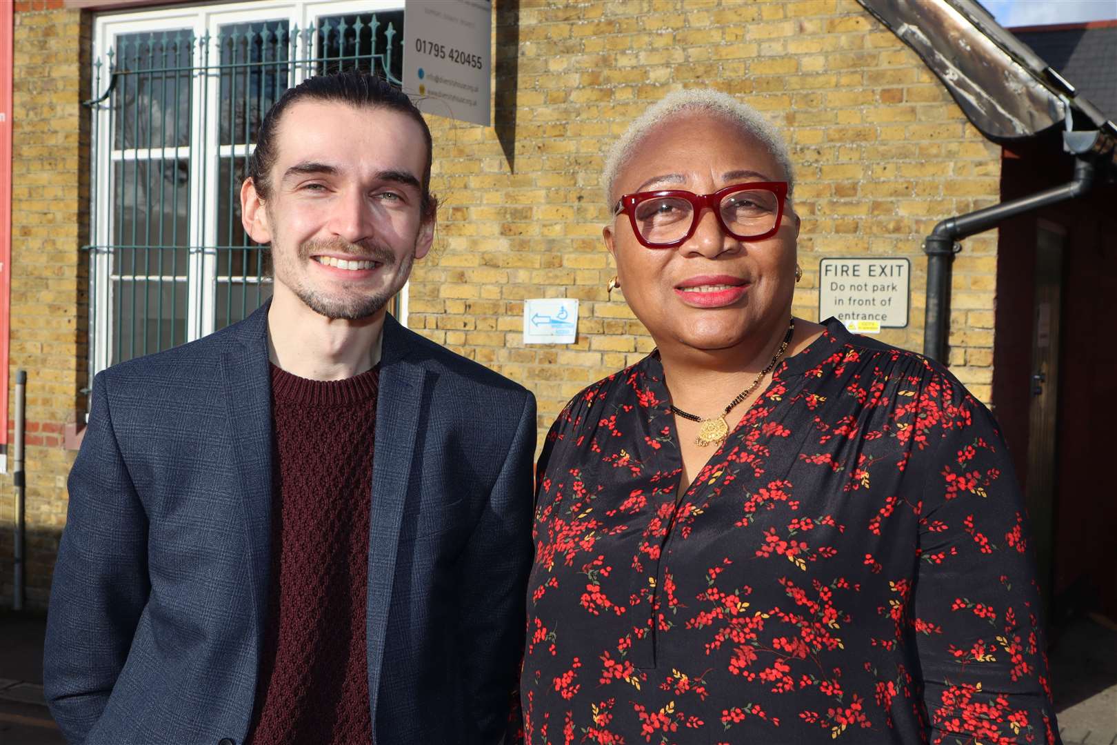 Andrew Brittain and Christine Locke outside Diversity House, Sittingbourne