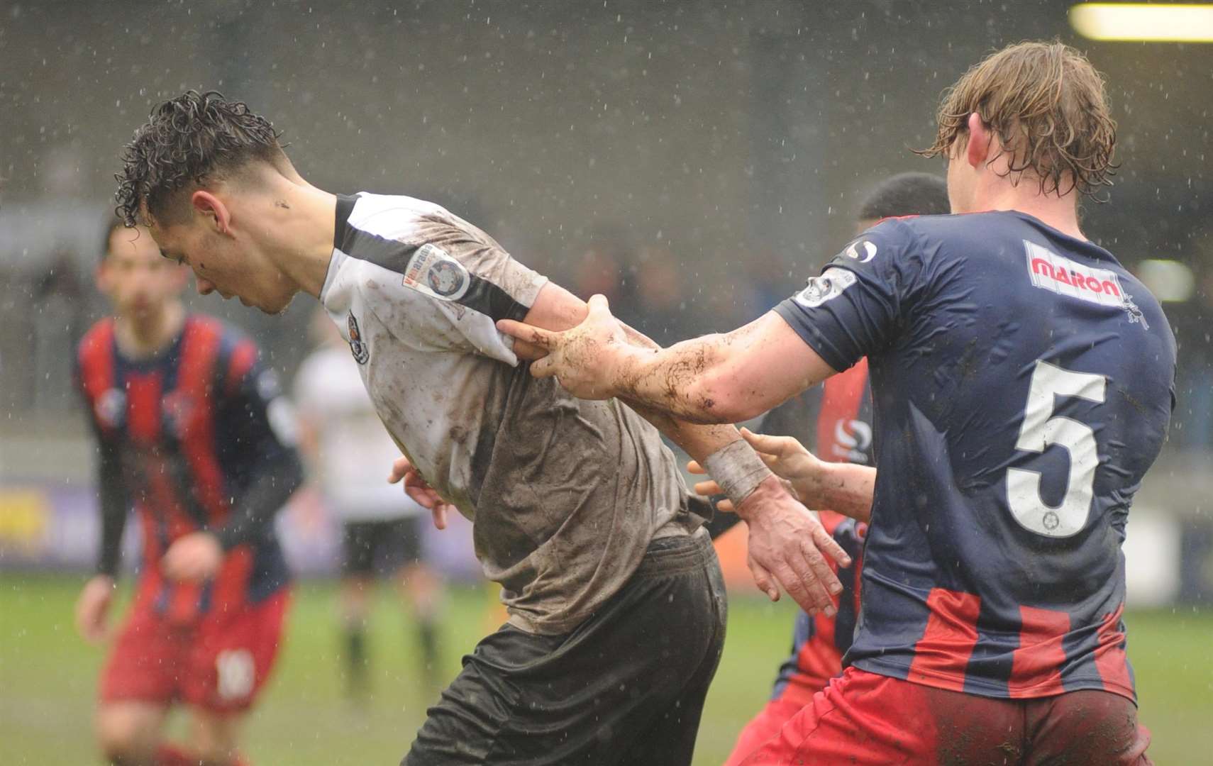 Alfie Pavey in action against Hampton & Richmond on Good Friday Picture: Steve Crispe