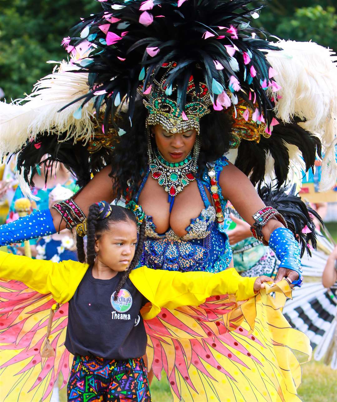 There were performers in carnival costumes. Picture: Rachel Evans