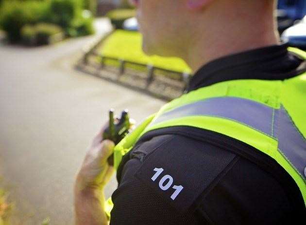 Police are investigating after rocks were thrown from a bridge on the M25 near Swanley and struck an oncoming car